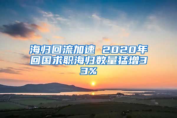 海归回流加速 2020年回国求职海归数量猛增33%