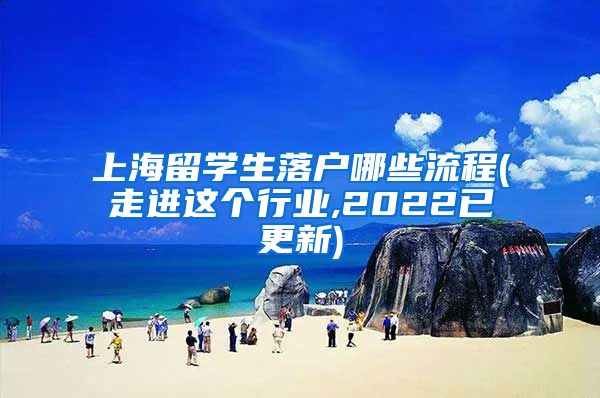 上海留学生落户哪些流程(走进这个行业,2022已更新)