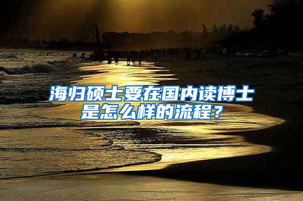 海归硕士要在国内读博士是怎么样的流程？