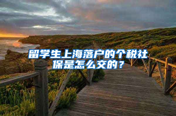 留学生上海落户的个税社保是怎么交的？