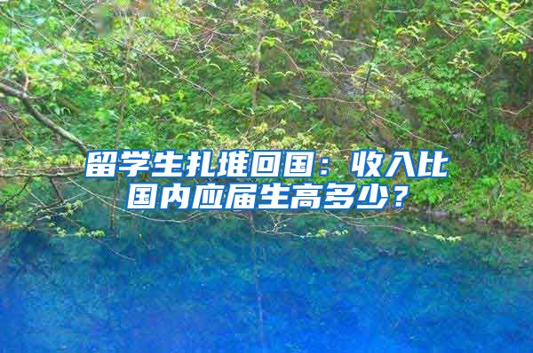 留学生扎堆回国：收入比国内应届生高多少？