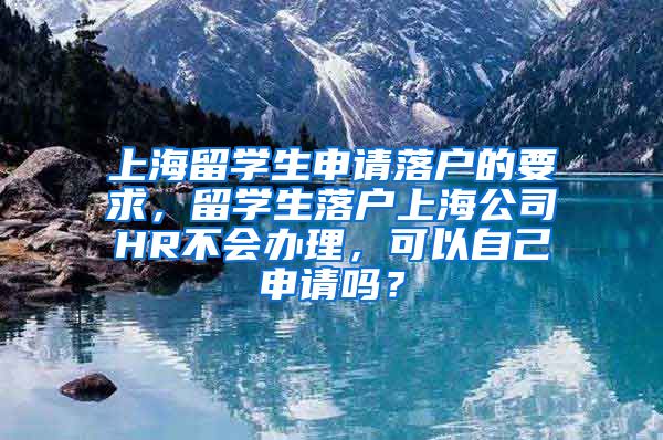 上海留学生申请落户的要求，留学生落户上海公司HR不会办理，可以自己申请吗？