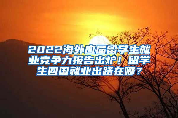 2022海外应届留学生就业竞争力报告出炉！留学生回国就业出路在哪？