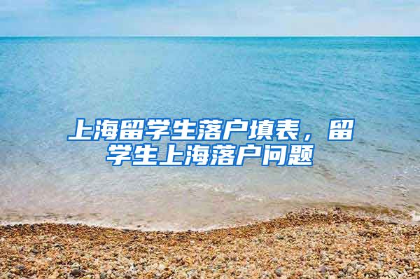 上海留学生落户填表，留学生上海落户问题