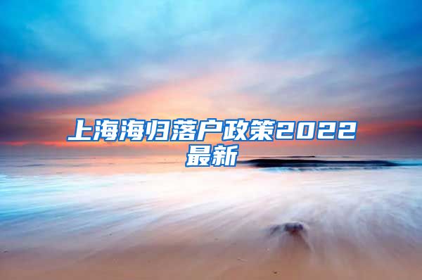 上海海归落户政策2022最新