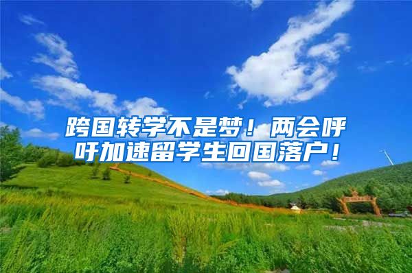 跨国转学不是梦！两会呼吁加速留学生回国落户！