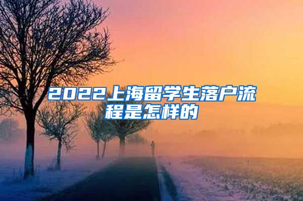 2022上海留学生落户流程是怎样的