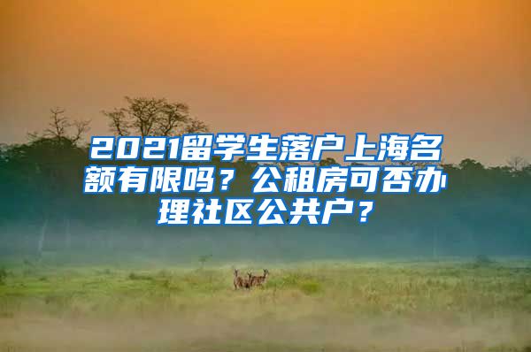 2021留学生落户上海名额有限吗？公租房可否办理社区公共户？