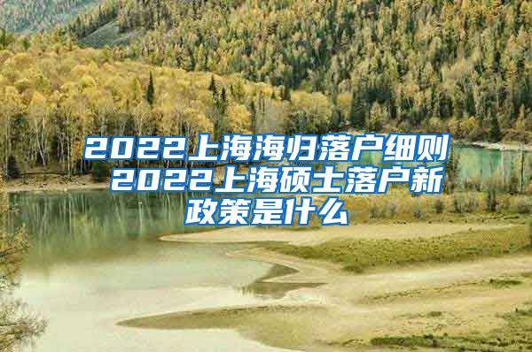 2022上海海归落户细则 2022上海硕士落户新政策是什么