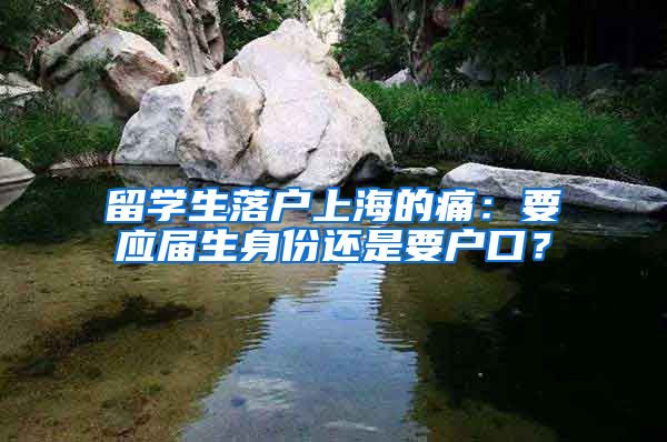 留学生落户上海的痛：要应届生身份还是要户口？