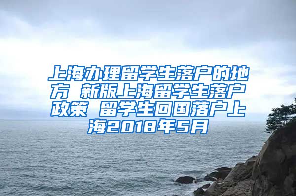 上海办理留学生落户的地方 新版上海留学生落户政策 留学生回国落户上海2018年5月