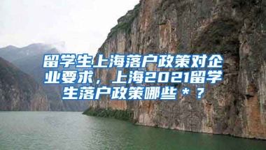 留学生上海落户政策对企业要求，上海2021留学生落户政策哪些＊？