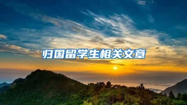 归国留学生相关文章