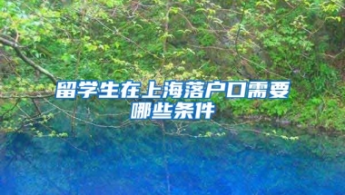 留学生在上海落户口需要哪些条件