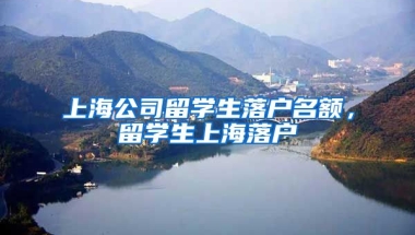 上海公司留学生落户名额，留学生上海落户