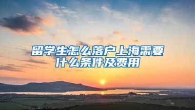 留学生怎么落户上海需要什么条件及费用