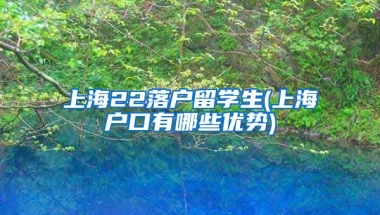 上海22落户留学生(上海户口有哪些优势)