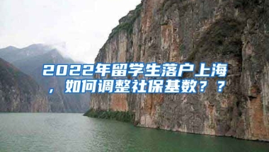 2022年留学生落户上海，如何调整社保基数？？