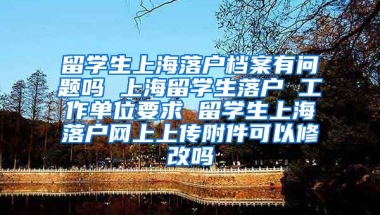 留学生上海落户档案有问题吗 上海留学生落户 工作单位要求 留学生上海落户网上上传附件可以修改吗