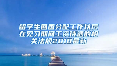 留学生回国分配工作以后在见习期间工资待遇的相关法规2018最新