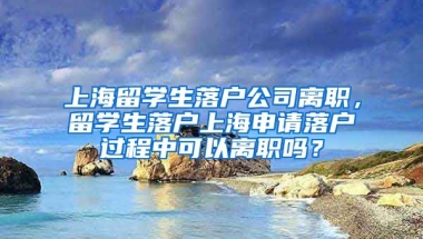 上海留学生落户公司离职，留学生落户上海申请落户过程中可以离职吗？