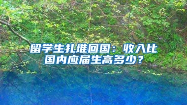 留学生扎堆回国：收入比国内应届生高多少？