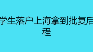 留学生落户上海拿到批复后流程