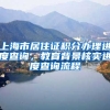 上海市居住证积分办理进度查询，教育背景核实进度查询流程
