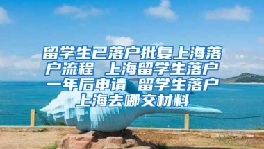 留学生已落户批复上海落户流程 上海留学生落户一年后申请 留学生落户上海去哪交材料