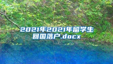 2021年2021年留学生回国落户.docx