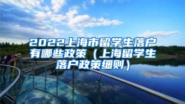 2022上海市留学生落户有哪些政策（上海留学生落户政策细则）