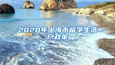 2020年上海市留学生落户政策