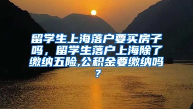 留学生上海落户要买房子吗，留学生落户上海除了缴纳五险,公积金要缴纳吗？