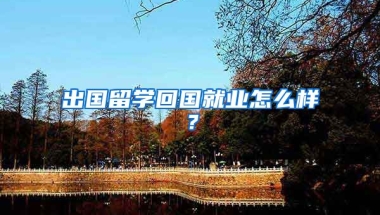 出国留学回国就业怎么样？