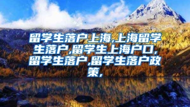 留学生落户上海,上海留学生落户,留学生上海户口,留学生落户,留学生落户政策,