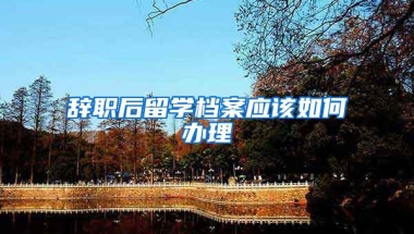 辞职后留学档案应该如何办理