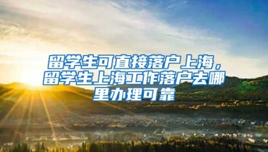 留学生可直接落户上海，留学生上海工作落户去哪里办理可靠