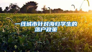 一线城市针对海归学生的落户政策