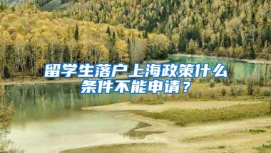 留学生落户上海政策什么条件不能申请？