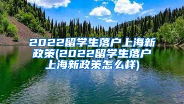 2022留学生落户上海新政策(2022留学生落户上海新政策怎么样)