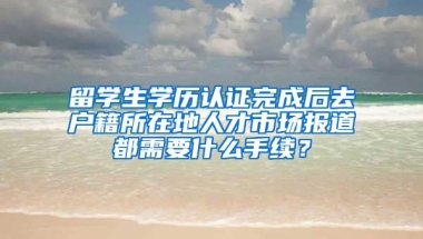 留学生学历认证完成后去户籍所在地人才市场报道都需要什么手续？