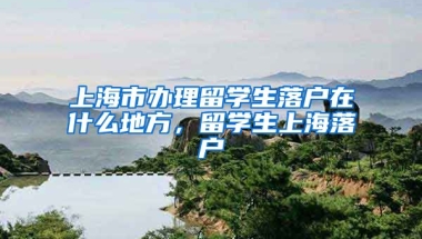 上海市办理留学生落户在什么地方，留学生上海落户