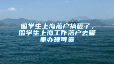 留学生上海落户搞砸了，留学生上海工作落户去哪里办理可靠