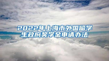 2022年上海市外国留学生政府奖学金申请办法