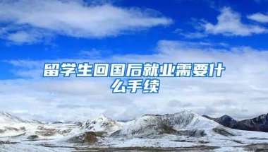 留学生回国后就业需要什么手续