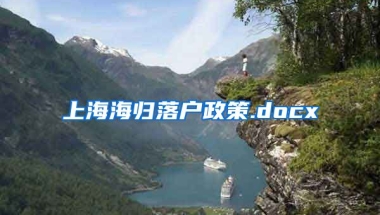 上海海归落户政策.docx