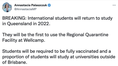 刚刚宣布，昆州留学生2022年可返校！全澳试点即将开启。