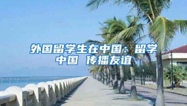 外国留学生在中国：留学中国 传播友谊