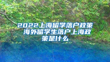 2022上海留学落户政策 海外留学生落户上海政策是什么