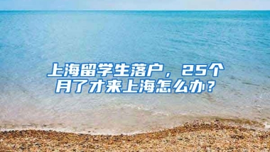 上海留学生落户，25个月了才来上海怎么办？